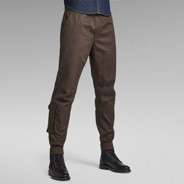 SOLID COLOR UNILATERAL POCKET CARGO PANTS
